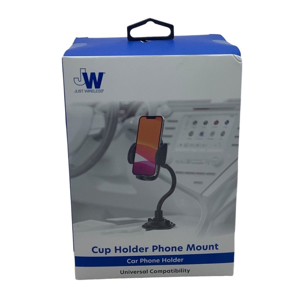 JW Just Wireless Car Cup‎ Holder Phone Mount Universal Black NEW